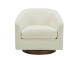 Oscy Swivel Chair Vegan Shearling White by Moe's Home at Eve Furniture