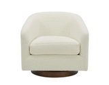 Oscy Swivel Chair Vegan Shearling White by Moe's Home at Eve Furniture
