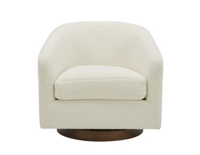 Oscy Swivel Chair Vegan Shearling White by Moe's Home at Eve Furniture