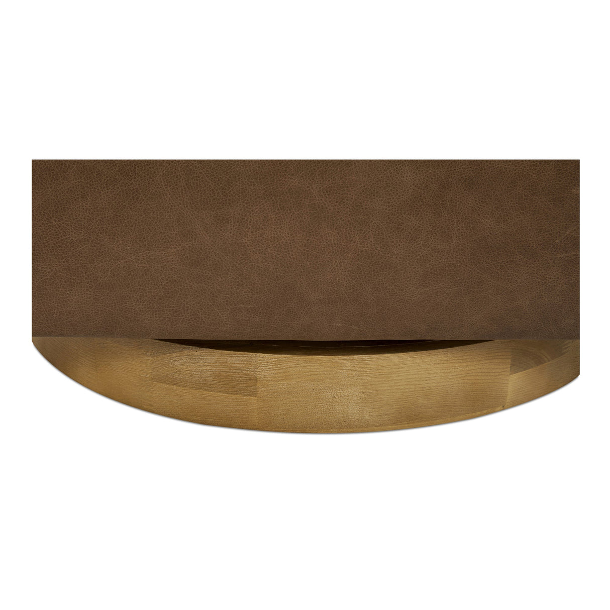 Oscy Tan Leather Leather Swivel Chair by MOES at Eve Furniture