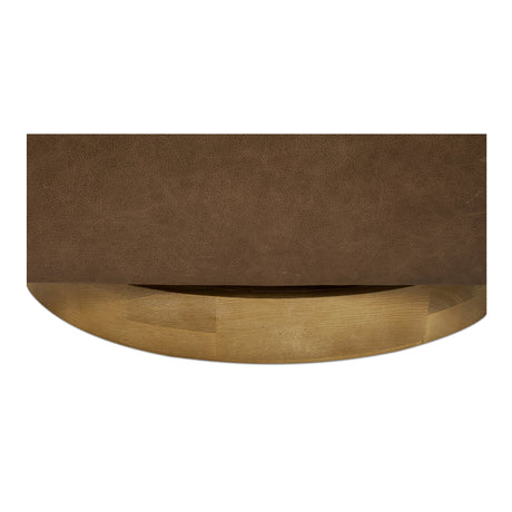 Oscy Tan Leather Leather Swivel Chair by MOES at Eve Furniture