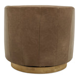 Oscy Tan Leather Leather Swivel Chair by Moe's Home at Eve Furniture