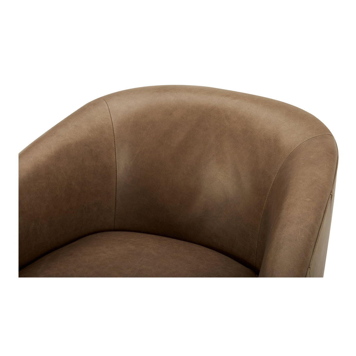 Oscy Tan Leather Leather Swivel Chair by Moe's Home at Eve Furniture