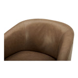 Oscy Tan Leather Leather Swivel Chair by Moe's Home at Eve Furniture