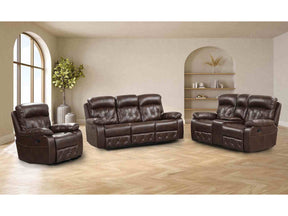 Osias Brown Sofa & Loveseat & Chair by Furniture of America at Eve Furniture