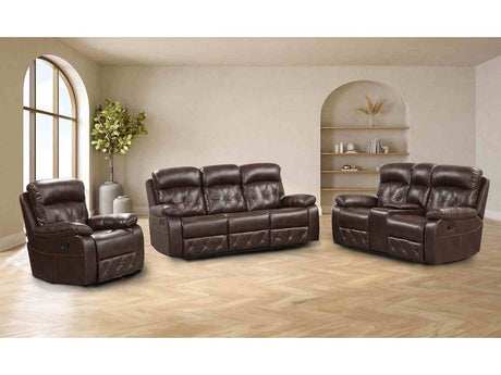 Osias Brown Sofa & Loveseat & Chair by Furniture of America at Eve Furniture