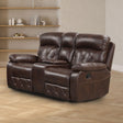 Osias Brown Manual Loveseat by Furniture of America at Eve Furniture