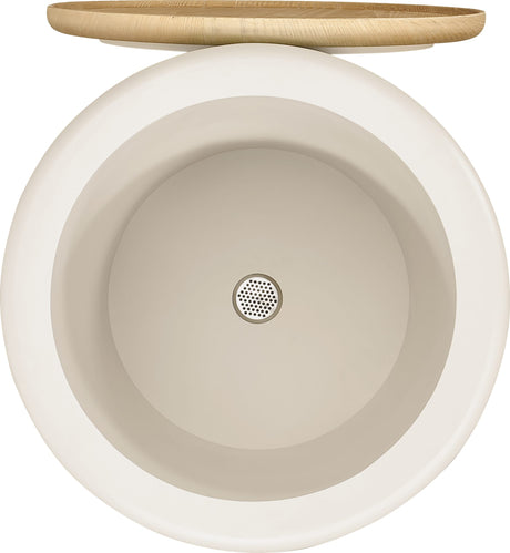 Oskar Barley Lift Top Round End Table by Modus Furniture at Eve Furniture