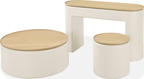 Oskar Barley Lift Top Round End Table by Modus Furniture at Eve Furniture