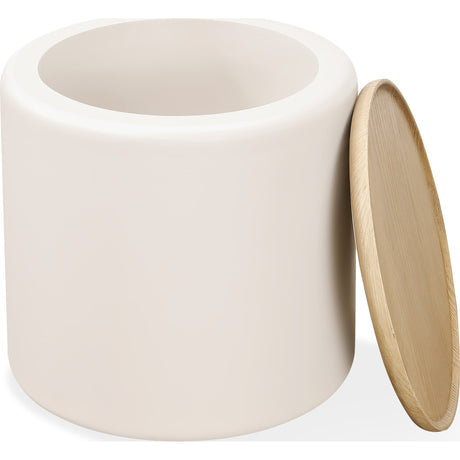 Oskar Lift Top Round End Table in Barley by Modus Furniture at Eve Furniture