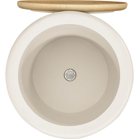 Oskar Lift Top Round End Table in Barley by Modus Furniture at Eve Furniture