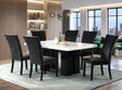 Oslo Black 7-Piece Faux Marble Dining Set by Happy Homes at Eve Furniture