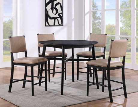 Oslo Midnight Counter Height Dining Set by Steve Silver at Eve Furniture
