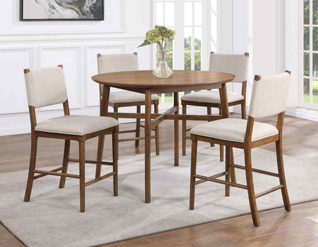 Oslo Pecan Counter Height Dining Set by Steve Silver at Eve Furniture
