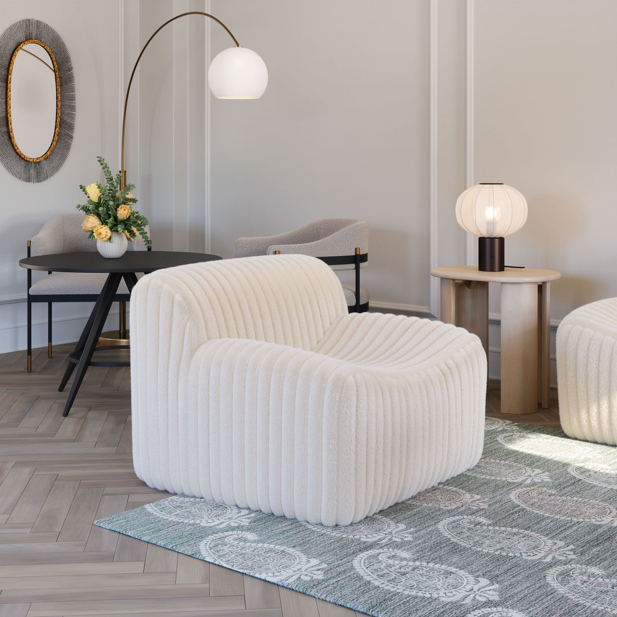 Osterbro Accent Chair Cream by Zuomod at Eve Furniture