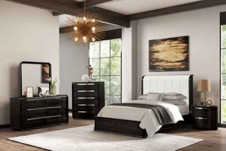 Osterley Black 4-Piece Queen Bedroom Set by Furniture of America at Eve Furniture