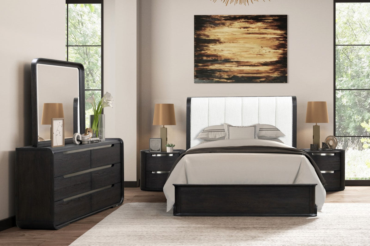 Osterley Black King Bed by Furniture of America at Eve Furniture