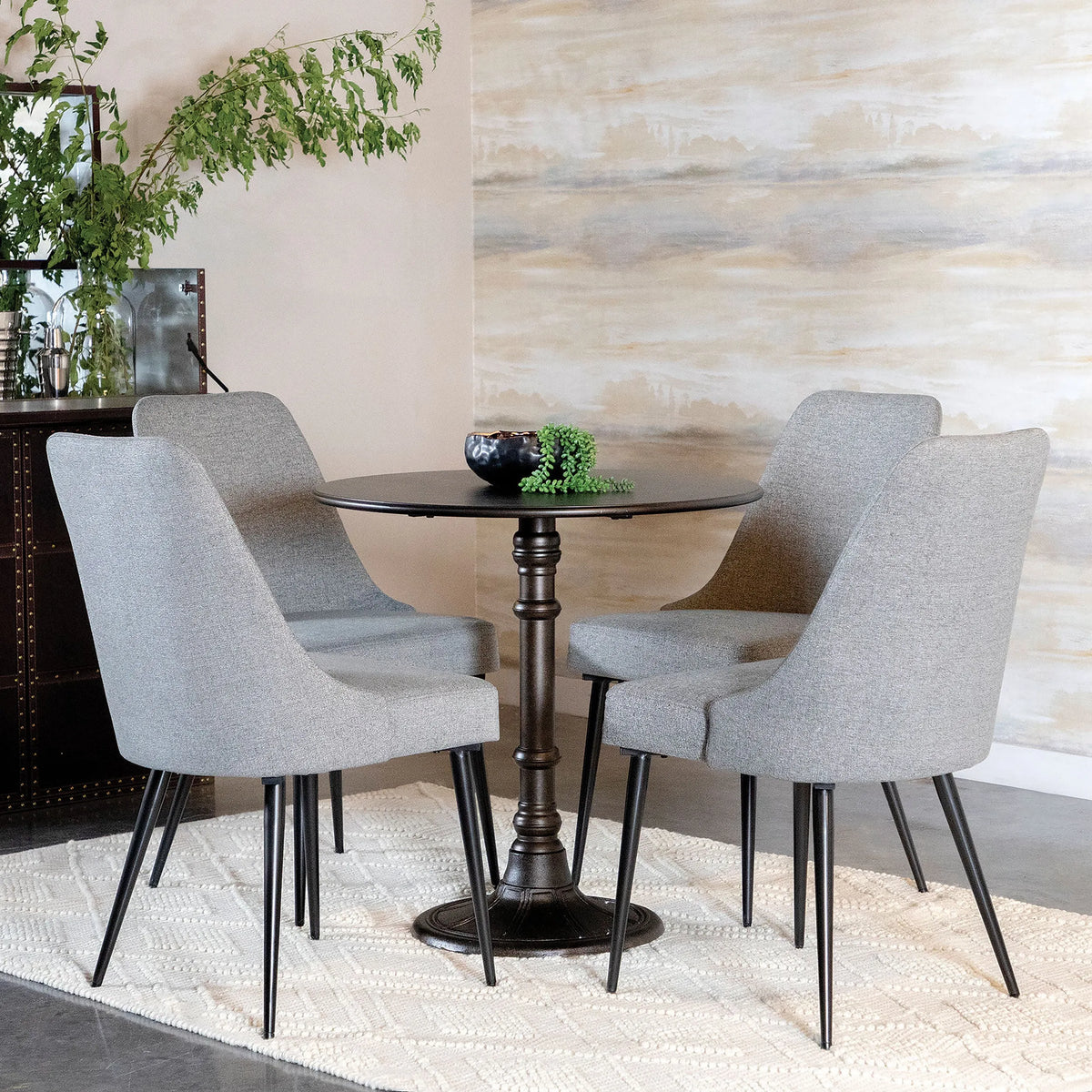 Oswego Bronze Round 30-inch Bistro Dining Table by Coaster at Eve Furniture