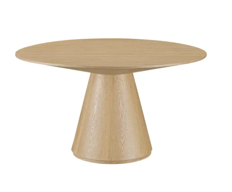 Otago 47In Round Dining Table Oak by Moe's Home at Eve Furniture