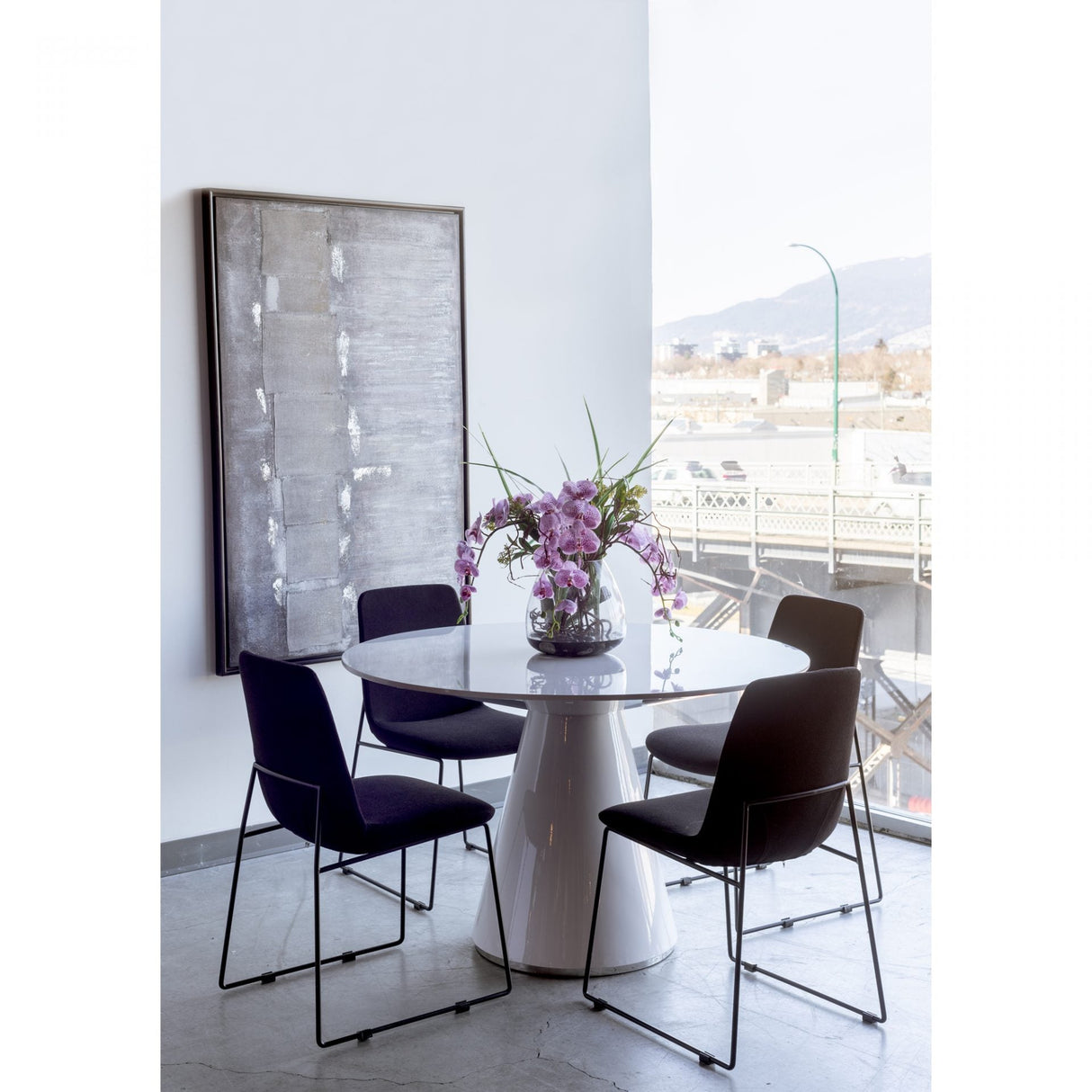 Otago Dining Table Round 47"- White by Moe's Home at Eve Furniture
