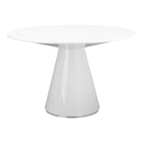 Otago Dining Table Round 47"- White by Moe's Home at Eve Furniture