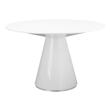 Otago Dining Table Round 47"- White by Moe's Home at Eve Furniture