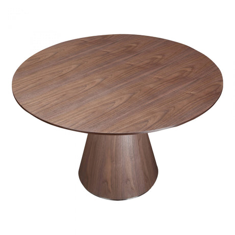 Otago Dining Table Round 54"- Walnut by Moe's Home at Eve Furniture