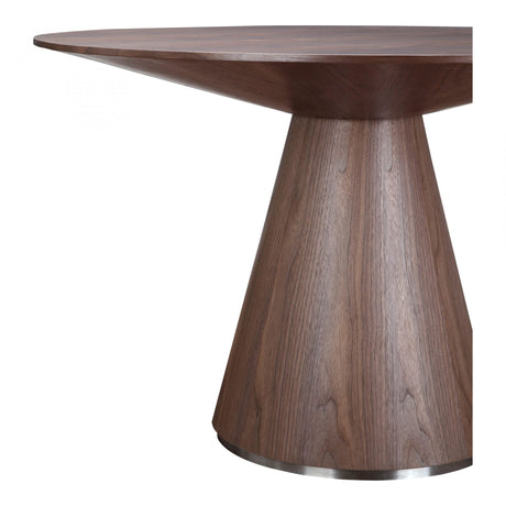 Otago Dining Table Round 54"- Walnut by Moe's Home at Eve Furniture