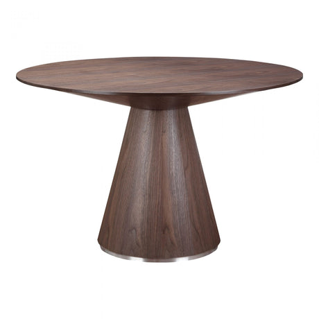 Otago Dining Table Round 54"- Walnut by Moe's Home at Eve Furniture