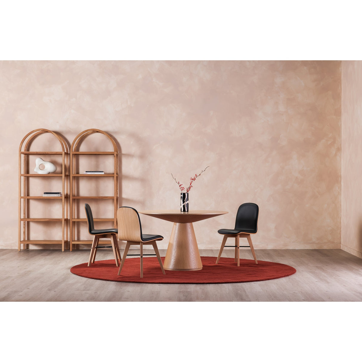 Otago Oak Round Dining Table by Moe's Home at Eve Furniture