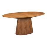 Otago Oval Dining Table - Walnut by Moe's Home at Eve Furniture