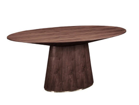 Otago Oval Dining Table - Walnut by Moe's Home at Eve Furniture