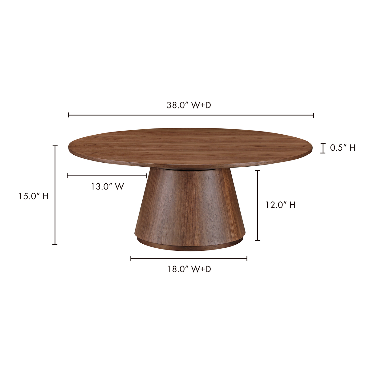 Otago Walnut Brown Coffee Table by MOES at Eve Furniture