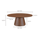Otago Walnut Brown Coffee Table by Moe's Home at Eve Furniture