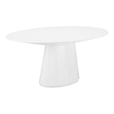 Otago White Oval Dining Table by MOES at Eve Furniture