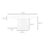 Otago White Oval Dining Table by MOES at Eve Furniture