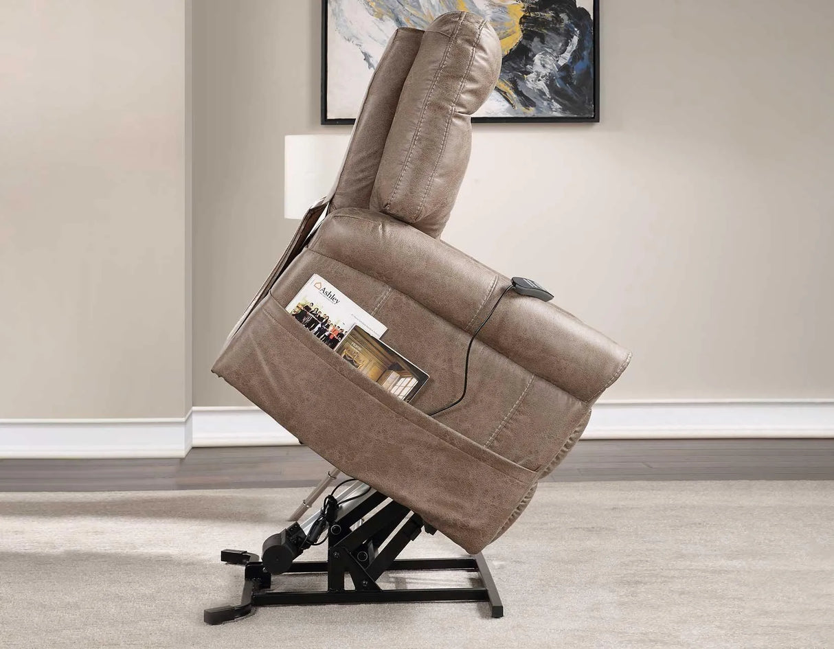Ottawa Camel Power Lift Chair with Heat and Massage by Steve Silver at Eve Furniture