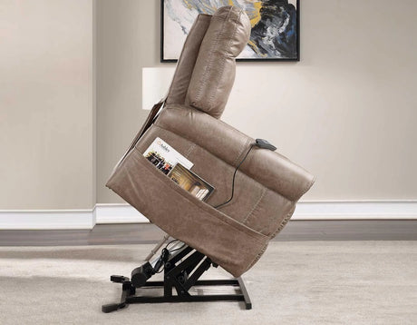 Ottawa Camel Power Lift Chair with Heat and Massage by Steve Silver at Eve Furniture