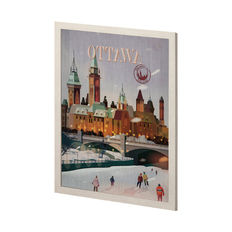 Ottawa Go Canada (L) by Mercana Studio a Hand Embellished Decograph Framed Art Print by Mercana at Eve Furniture
