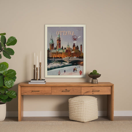 Ottawa Go Canada (L) by Mercana Studio a Hand Embellished Decograph Framed Art Print by Mercana at Eve Furniture