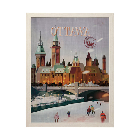 Ottawa Go Canada (L) by Mercana Studio a Hand Embellished Decograph Framed Art Print by Mercana at Eve Furniture