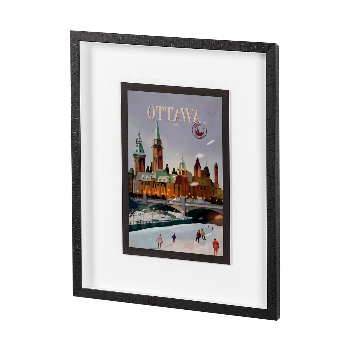 Ottawa Go Canada (M) by Mercana Studio a Framed Art Print Matted under Glass by Mercana at Eve Furniture