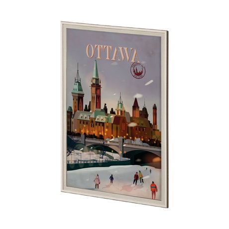 Ottawa Go Canada (XL) by Mercana Studio a Hand Embellished Decograph Framed Art Print under Glass by Mercana at Eve Furniture