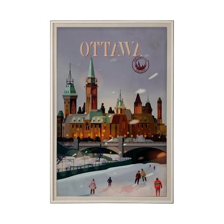 Ottawa Go Canada (XL) by Mercana Studio a Hand Embellished Decograph Framed Art Print under Glass by Mercana at Eve Furniture