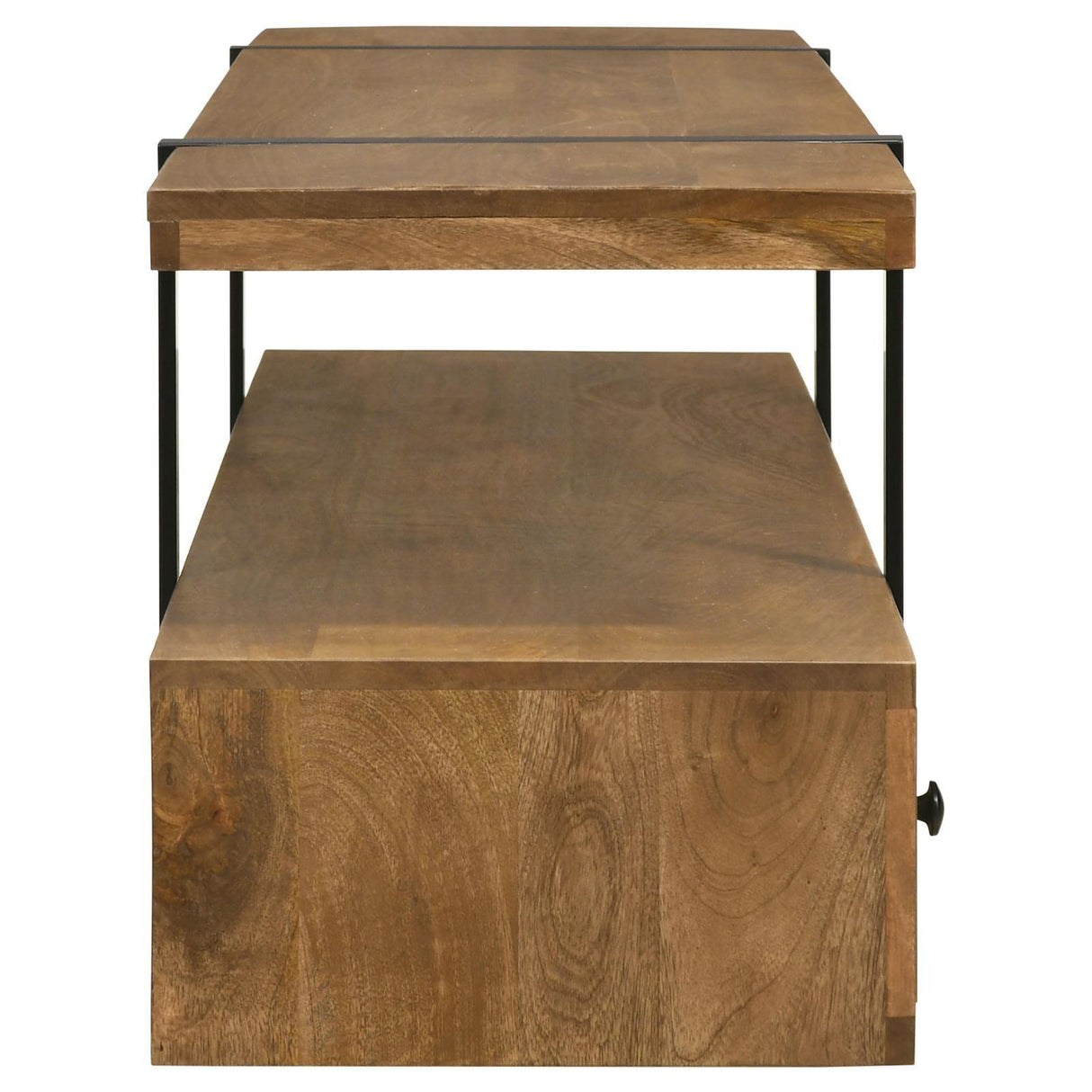 Otto Brown and Gunmetal 4-drawer Solid Wood 70" TV Stand by Coaster at Eve Furniture