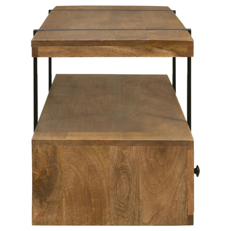 Otto Brown and Gunmetal 4-drawer Solid Wood 70" TV Stand by Coaster at Eve Furniture