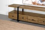 Otto Brown and Gunmetal 4-drawer Solid Wood 70" TV Stand by Coaster at Eve Furniture