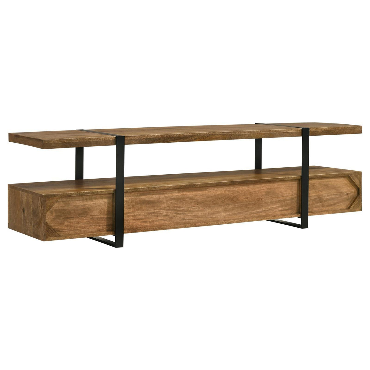 Otto Brown and Gunmetal 4-drawer Solid Wood 70" TV Stand by Coaster at Eve Furniture