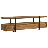 Otto Brown and Gunmetal 4-drawer Solid Wood 70" TV Stand by Coaster at Eve Furniture