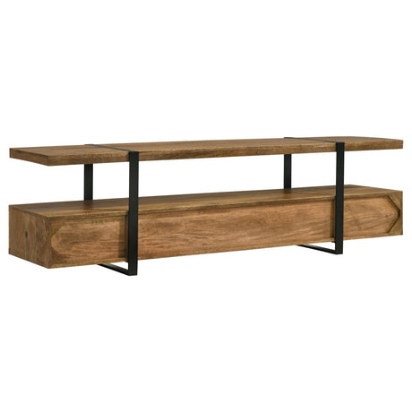 Otto Brown and Gunmetal 4-drawer Solid Wood 70" TV Stand by Coaster at Eve Furniture